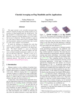 Chordal Averaging on Flag Manifolds and Its Applications