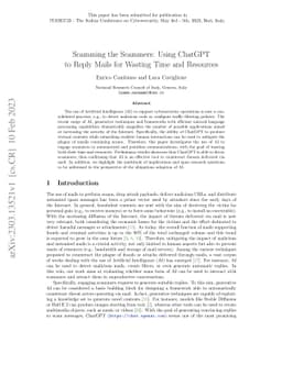 Scamming the Scammers: Using ChatGPT to Reply Mails for Wasting Time and
  Resources