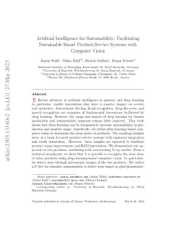 Artificial Intelligence for Sustainability: Facilitating Sustainable
  Smart Product-Service Systems with Computer Vision