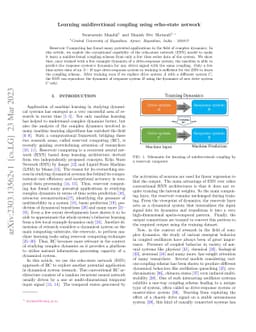 Learning unidirectional coupling using echo-state network