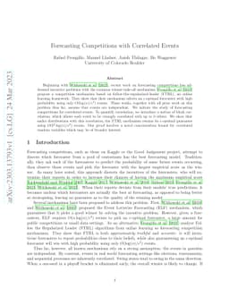 Forecasting Competitions with Correlated Events