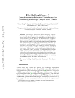 Prior-RadGraphFormer: A Prior-Knowledge-Enhanced Transformer for
  Generating Radiology Graphs from X-Rays