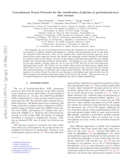 Convolutional Neural Networks for the classification of glitches in
  gravitational-wave data streams