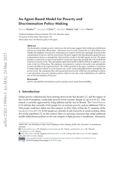An Agent-Based Model for Poverty and Discrimination Policy-Making