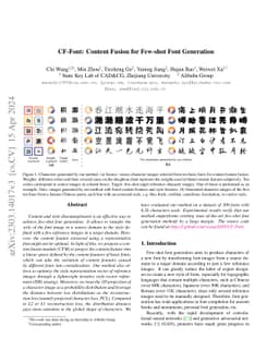 CF-Font: Content Fusion for Few-shot Font Generation