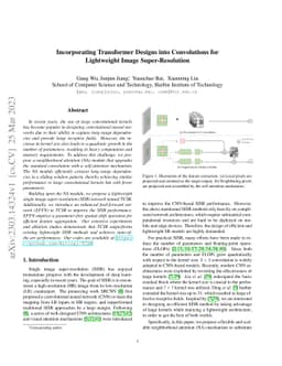 Incorporating Transformer Designs into Convolutions for Lightweight
  Image Super-Resolution
