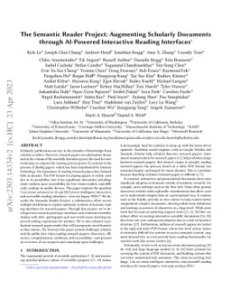 The Semantic Reader Project: Augmenting Scholarly Documents through
  AI-Powered Interactive Reading Interfaces