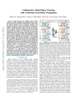 Collaborative Multi-Object Tracking with Conformal Uncertainty
  Propagation