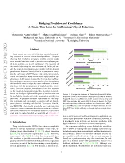 Bridging Precision and Confidence: A Train-Time Loss for Calibrating
  Object Detection