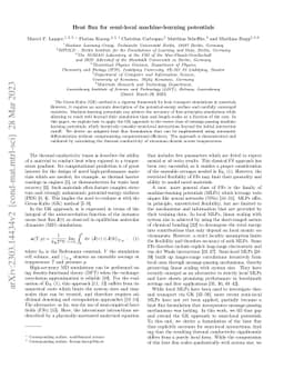 Heat flux for semi-local machine-learning potentials