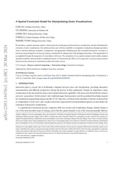 A Spatial-Constraint Model for Manipulating Static Visualizations