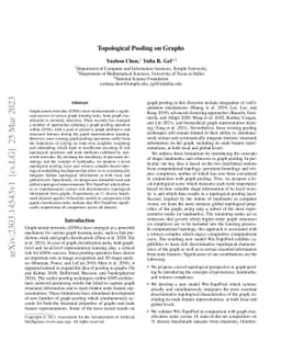Topological Pooling on Graphs