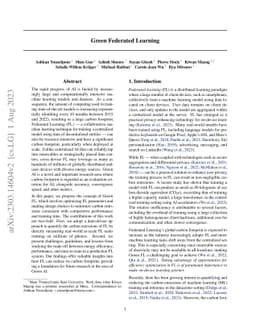 Green Federated Learning
