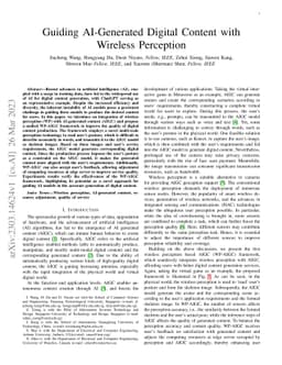 Guiding AI-Generated Digital Content with Wireless Perception