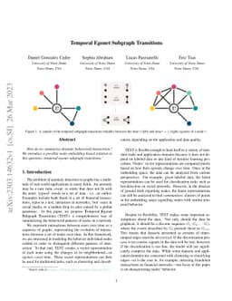 Temporal Egonet Subgraph Transitions