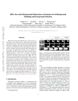 ZBS: Zero-shot Background Subtraction via Instance-level Background
  Modeling and Foreground Selection