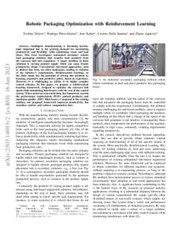 Robotic Packaging Optimization with Reinforcement Learning