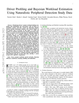 Driver Profiling and Bayesian Workload Estimation Using Naturalistic
  Peripheral Detection Study Data