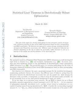 Statistical Limit Theorems in Distributionally Robust Optimization