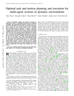 Optimal task and motion planning and execution for human-robot
  multi-agent systems in dynamic environments