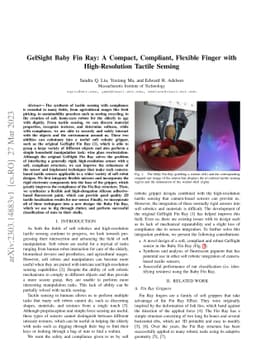 GelSight Baby Fin Ray: A Compact, Compliant, Flexible Finger with
  High-Resolution Tactile Sensing
