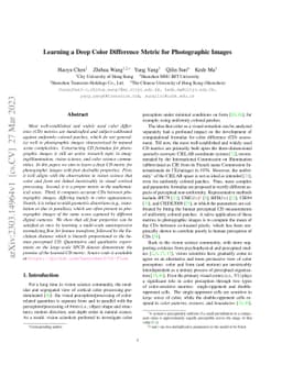 Learning a Deep Color Difference Metric for Photographic Images