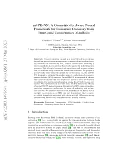 mSPD-NN: A Geometrically Aware Neural Framework for Biomarker Discovery
  from Functional Connectomics Manifolds