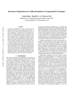 Interactive Explanations by Conflict Resolution via Argumentative
  Exchanges