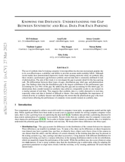 Knowing the Distance: Understanding the Gap Between Synthetic and Real
  Data For Face Parsing