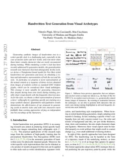 Handwritten Text Generation from Visual Archetypes