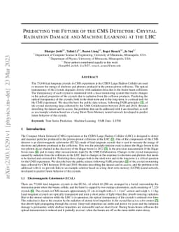Predicting the Future of the CMS Detector: Crystal Radiation Damage and
  Machine Learning at the LHC