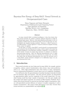 Bayesian Free Energy of Deep ReLU Neural Network in Overparametrized
  Cases
