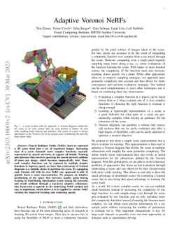 Adaptive Voronoi NeRFs