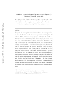 Modelling Determinants of Cryptocurrency Prices: A Bayesian Network
  Approach