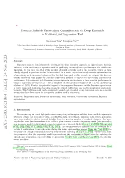 Towards Reliable Uncertainty Quantification via Deep Ensembles in
  Multi-output Regression Task