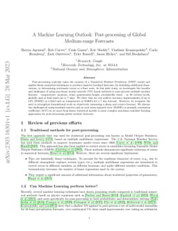A Machine Learning Outlook: Post-processing of Global Medium-range
  Forecasts