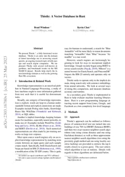 Thistle: A Vector Database in Rust