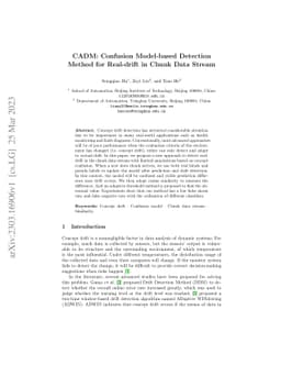 CADM: Confusion Model-based Detection Method for Real-drift in Chunk
  Data Stream