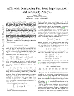 ACM with Overlapping Partitions: Implementation and Periodicity Analysis