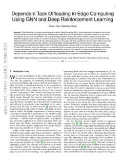 Dependent Task Offloading in Edge Computing Using GNN and Deep
  Reinforcement Learning