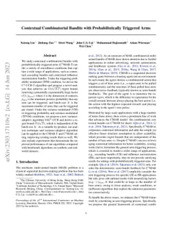 Contextual Combinatorial Bandits with Probabilistically Triggered Arms