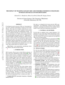 The impact of training dataset size and ensemble inference strategies on
  head and neck auto-segmentation