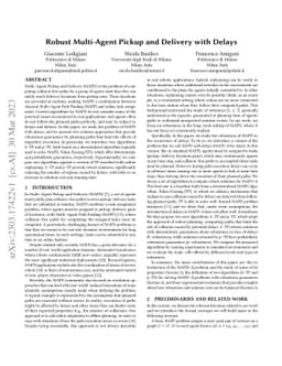 Robust Multi-Agent Pickup and Delivery with Delays