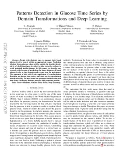 Patterns Detection in Glucose Time Series by Domain Transformations and
  Deep Learning
