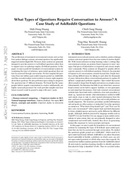What Types of Questions Require Conversation to Answer? A Case Study of
  AskReddit Questions