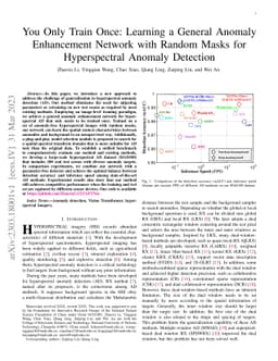 You Only Train Once: Learning a General Anomaly Enhancement Network with
  Random Masks for Hyperspectral Anomaly Detection