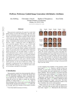 PrefGen: Preference Guided Image Generation with Relative Attributes