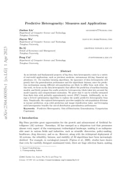 Predictive Heterogeneity: Measures and Applications