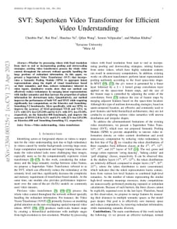 SVT: Supertoken Video Transformer for Efficient Video Understanding