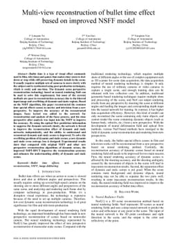 Multi-view reconstruction of bullet time effect based on improved NSFF
  model